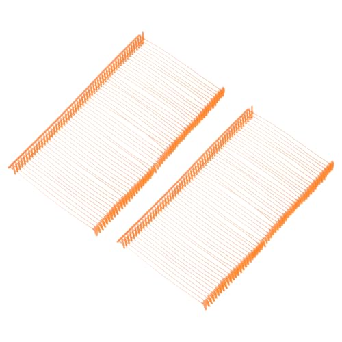 QUARKZMAN Heftfäden für Etikettierpistole Standard 1500 Stück, 50mm Tag Pins aus Kunststoff für Textil Karton Etiketten Kleidung Etikettierung, Orangerot von QUARKZMAN