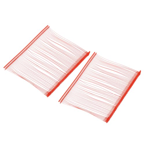 QUARKZMAN Sicherheitsfäden für Etiketten, Kunststoff Tagging Fasteners Hängeetiketten mit Faden Heftfäden für Bekleidungspreis Etikettierung Barbs 75mm/2.95 Zoll, 1500 Stück Rot von QUARKZMAN