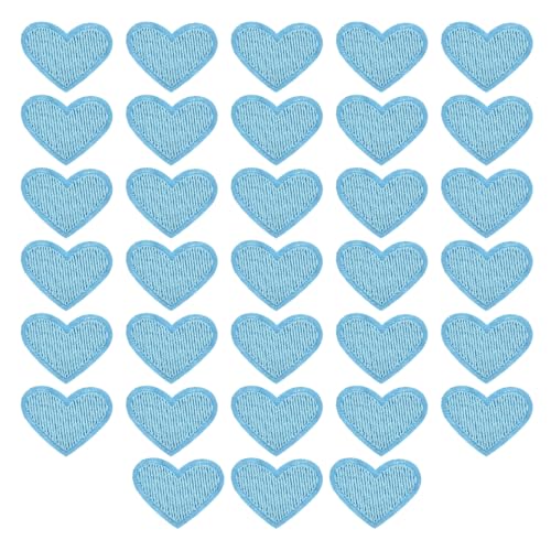 QUARKZMAN Solide Himmelblau Kleine Herz Patch Applikationen Bestickte Patches Kleidungsstück DIY Verzierungen 2,6x2cm/1x0,8 Zoll für Westen Kleidung Rucksäcke Hüte, DIY Mützen, 33 Pack QUARKZMAN Solide Himmelblau Kleine Herz Patch Applikationen Bestickte Patches Kleidungsstück DIY Verzierungen 2,6x2cm/1x0,8 Zoll für Westen Kleidung Rucksäcke Hüte, DIY Mützen, 33 Pack von QUARKZMAN