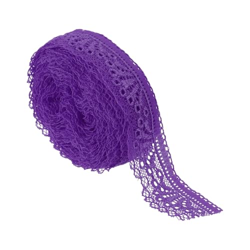 QUARKZMAN Spitzenbesatz 10 Yards 1 18 Zoll Vintage Spitzenbänder Für DIY Nähen Bastelgeschenk Verpackungsdekoration Hochzeit Haarbänder Lila von QUARKZMAN