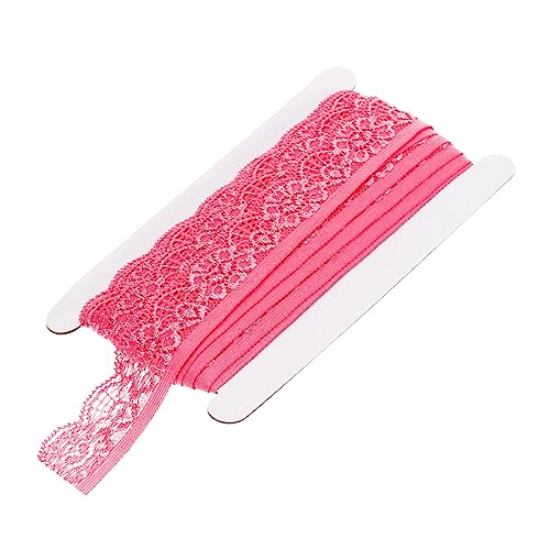 QUARKZMAN Spitzenbesatz Vintage Häkeln 0.98"x10yards Tief Wassermelone Rot Spitze Farbband für Basteln Sammelalbum Kleider Stoff Hochzeit Dekoration Geschenkpapier von QUARKZMAN