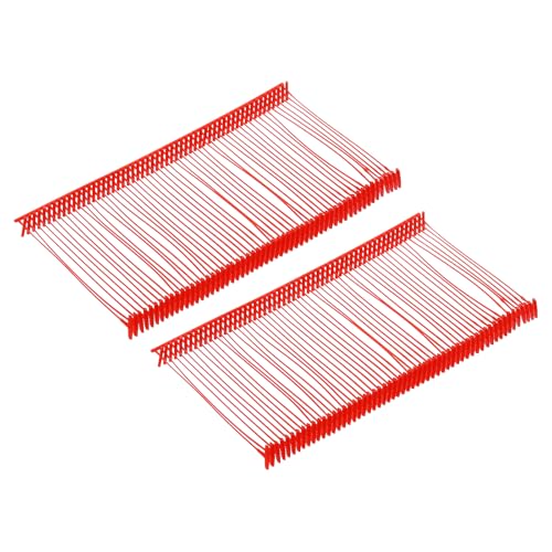 QUARKZMAN Standard Tagging Fasteners, Regular, Standard Label Etikettierwerkzeug Preis Etikettierung Barbs für Bekleidungspreis Etikettierung Barbs 50mm/2 Zoll, Packung mit 2500 Rot von QUARKZMAN