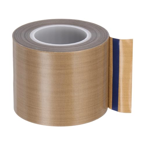 QUARKZMAN Stoff PTFE-Bandrolle, 2" x 33ft Hochtemperatur-PTFE-Klebeband 0,18 mm Dicke für Vakuumversiegelungsmaschinen Handversiegler, Braun von QUARKZMAN