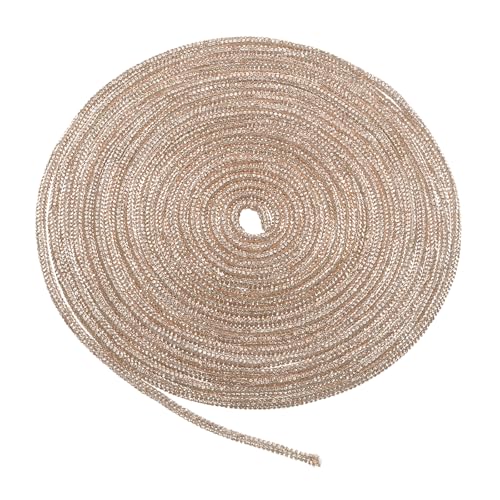 QUARKZMAN Strass Glitzer Schnürsenkel Kristall Bling Glänzende Runde Schuh Zugseil Schnur Kordel Charme 4mm für Sneakers Jogginghose, Champagner QUARKZMAN Strass Glitzer Schnürsenkel Kristall Bling Glänzende Runde Schuh Zugseil Schnur Kordel Charme 4mm für Sneakers Jogginghose, Champagner von QUARKZMAN