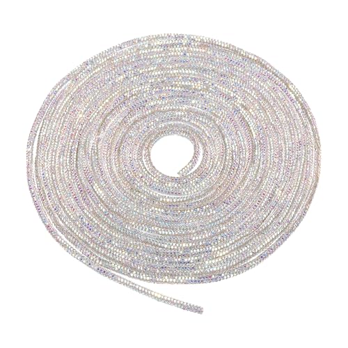 QUARKZMAN Strass Glitzer Schnürsenkel Kristall Bling Glänzende Runde Schuh Zugseil Schnur Kordel Charme 4mm für Sneakers Jogginghose, Multifarbig QUARKZMAN Strass Glitzer Schnürsenkel Kristall Bling Glänzende Runde Schuh Zugseil Schnur Kordel Charme 4mm für Sneakers Jogginghose, Multifarbig von QUARKZMAN