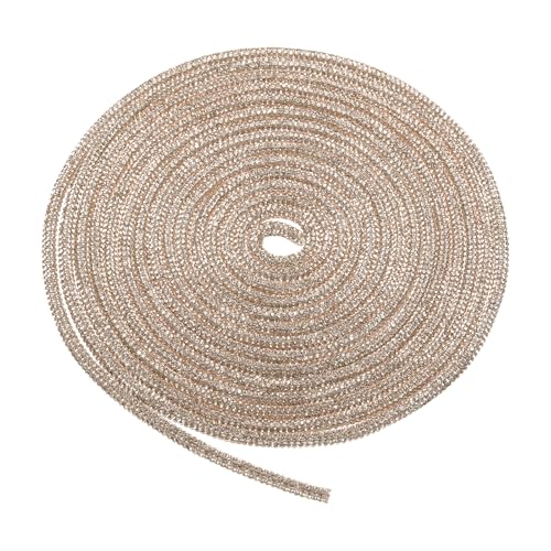 QUARKZMAN Strass Glitzer Schnürsenkel Kristall Bling Glänzende Runde Schuh Zugseil Schnur Kordel Charme 6mm für Sneakers Jogginghose, Champagner QUARKZMAN Strass Glitzer Schnürsenkel Kristall Bling Glänzende Runde Schuh Zugseil Schnur Kordel Charme 6mm für Sneakers Jogginghose, Champagner von QUARKZMAN