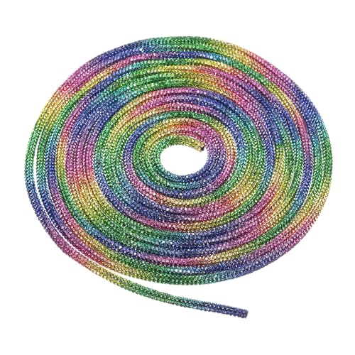 QUARKZMAN Strass Glitzer Schnürsenkel Kristall Bling Glänzende Runde Schuh Zugseil Schnur Kordel Charme 6mm für Sneakers Jogginghose, Regenbogen QUARKZMAN Strass Glitzer Schnürsenkel Kristall Bling Glänzende Runde Schuh Zugseil Schnur Kordel Charme 6mm für Sneakers Jogginghose, Regenbogen von QUARKZMAN