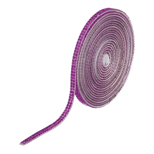 QUARKZMAN Strassband Selbstklebend Kristall Strassstreifen 3 Yard Bling Strassband Rolle 2 Reihen für DIY Basteln Hochzeit Kleidung Nägel Dekoration, Hell Lila QUARKZMAN Strassband Selbstklebend Kristall Strassstreifen 3 Yard Bling Strassband Rolle 2 Reihen für DIY Basteln Hochzeit Kleidung Nägel Dekoration, Hell Lila von QUARKZMAN