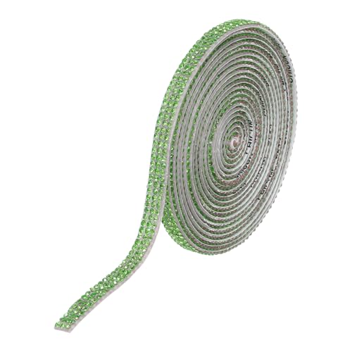QUARKZMAN Strassband Selbstklebend Kristall Strassstreifen 3 Yard Bling Strassband Rolle 3 Reihen für DIY Basteln Hochzeit Kleidung Nägel Dekoration, Hellgrün QUARKZMAN Strassband Selbstklebend Kristall Strassstreifen 3 Yard Bling Strassband Rolle 3 Reihen für DIY Basteln Hochzeit Kleidung Nägel Dekoration, Hellgrün von QUARKZMAN