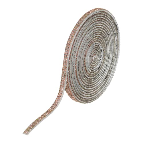 QUARKZMAN Strassband Selbstklebende Kristall Strassstreifen 3 Yard Bling Strassband Rolle 2 Reihen für DIY Basteln Hochzeit Kleidung Nägel Dekoration, Champagner QUARKZMAN Strassband Selbstklebende Kristall Strassstreifen 3 Yard Bling Strassband Rolle 2 Reihen für DIY Basteln Hochzeit Kleidung Nägel Dekoration, Champagner von QUARKZMAN
