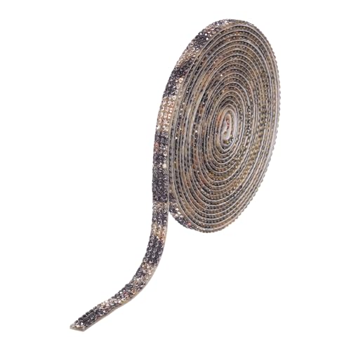 QUARKZMAN Strassband Selbstklebende Kristall Strassstreifen 3 Yard Bling Strassband Rolle 3 Reihen für DIY Basteln Hochzeit Kleidung Nägel Dekoration, Braun Schwarz QUARKZMAN Strassband Selbstklebende Kristall Strassstreifen 3 Yard Bling Strassband Rolle 3 Reihen für DIY Basteln Hochzeit Kleidung Nägel Dekoration, Braun Schwarz von QUARKZMAN