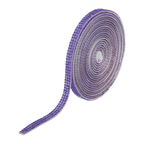 QUARKZMAN Strassband Selbstklebende Kristall Strassstreifen 3 Yard Bling Strassband Rolle 3 Reihen für DIY Basteln Hochzeit Kleidung Nägel Dekoration, Lila QUARKZMAN Strassband Selbstklebende Kristall Strassstreifen 3 Yard Bling Strassband Rolle 3 Reihen für DIY Basteln Hochzeit Kleidung Nägel Dekoration, Lila von QUARKZMAN