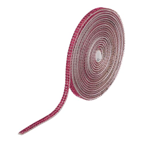 QUARKZMAN Strassband Selbstklebendes Kristall 3 Yard Bling Rolle 2 Reihen für DIY Basteln Hochzeit Kleidung Nägel Dekoration, Rosarot QUARKZMAN Strassband Selbstklebendes Kristall 3 Yard Bling Rolle 2 Reihen für DIY Basteln Hochzeit Kleidung Nägel Dekoration, Rosarot von QUARKZMAN