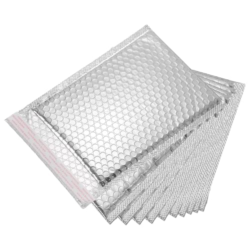 QUARKZMAN Thermische Luftpolstertasche, 23 x 18 cm Silber Selbstklebende Kühle Luftpolstertaschen Folien-Versandtaschen für Bücher, Lebensmittel, Kosmetik, Kartons, Packung mit 10 QUARKZMAN Thermische Luftpolstertasche, 23 x 18 cm Silber Selbstklebende Kühle Luftpolstertaschen Folien-Versandtaschen für Bücher, Lebensmittel, Kosmetik, Kartons, Packung mit 10 von QUARKZMAN
