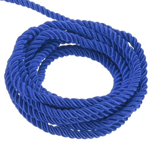 QUARKZMAN Verdrehter Kordelbesatz, 11 Yard 3mm 3-lagiges Geflochtenes Seil Glänzender Faden Schnur für Handwerk Geschenktüte Vorhang Weihnachtsdekoration, Dunkelblau QUARKZMAN Verdrehter Kordelbesatz, 11 Yard 3mm 3-lagiges Geflochtenes Seil Glänzender Faden Schnur für Handwerk Geschenktüte Vorhang Weihnachtsdekoration, Dunkelblau von QUARKZMAN