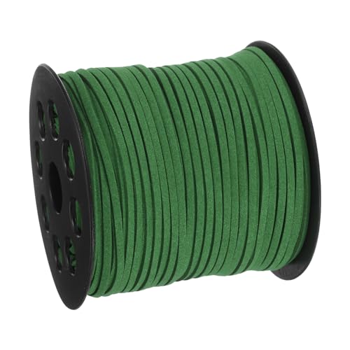 QUARKZMAN Wildleder Schnur, 90 Meter Lederband Flach Lederriemen 2,6mm Lederschnur für Geldbörse Handtasche Schnürsenkel DIY Bastelarbeiten Armbandherstellung, Dunkelgrün QUARKZMAN Wildleder Schnur, 90 Meter Lederband Flach Lederriemen 2,6mm Lederschnur für Geldbörse Handtasche Schnürsenkel DIY Bastelarbeiten Armbandherstellung, Dunkelgrün von QUARKZMAN
