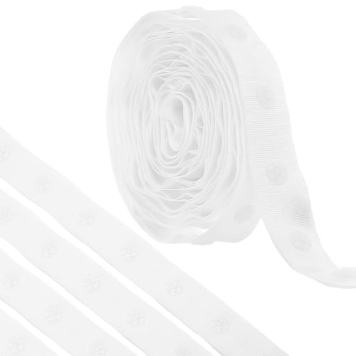 QUARKZMAN Yard Druckknopfband zum Nähen, Baumwoll-Druckknopfbesatz, Schnallenband für Kleidung, Stoff, DIY-Handwerk, weiß QUARKZMAN Yard Druckknopfband zum Nähen, Baumwoll-Druckknopfbesatz, Schnallenband für Kleidung, Stoff, DIY-Handwerk, weiß von QUARKZMAN