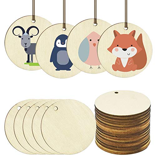 QUCUMER 50 Stück Holzscheiben 40mm Durchmesser Holzanhänger Holzplättchen Rund Natürliche Holz Scheiben Basteln Baumscheiben mit Loch für DIY Handwerk Malen Beschriften Streudeko Hochzeit Weihnachten QUCUMER 50 Stück Holzscheiben 40mm Durchmesser Holzanhänger Holzplättchen Rund Natürliche Holz Scheiben Basteln Baumscheiben mit Loch für DIY Handwerk Malen Beschriften Streudeko Hochzeit Weihnachten von QUCUMER