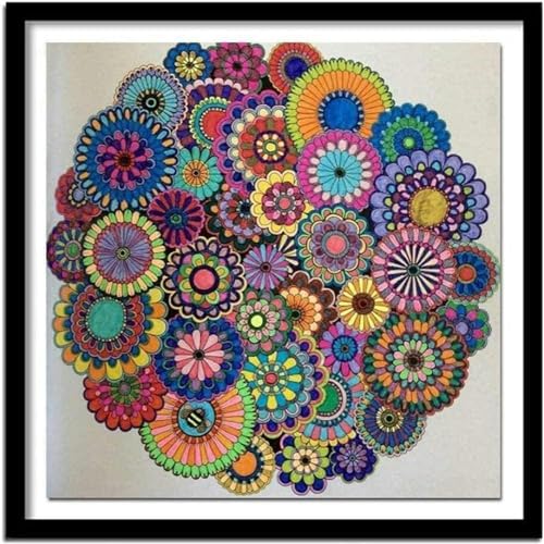 Stick-Kreuzstich-Set, beliebtes Kreuzstich-Set – Mandala-Blume, fortgeschrittenes DIY-Stickset für Erwachsene, Anfänger, Kinder 40x50CM Stick-Kreuzstich-Set, beliebtes Kreuzstich-Set – Mandala-Blume, fortgeschrittenes DIY-Stickset für Erwachsene, Anfänger, Kinder 40x50CM von QUEEN SHOW
