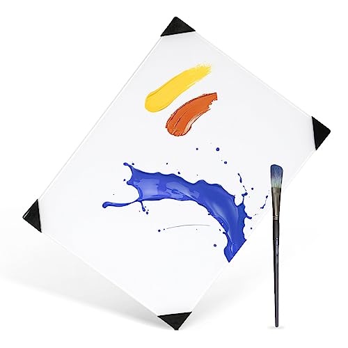 QUEENLINK Glaspalette für Ölgemälde, 40,6 x 30,5 cm, klare Farbmischpalette, für die Verwendung mit allen Kunstmedien, ultraweiße Maler-Paletten für Acrylmalerei für Künstler, Erwachsene, Kinder QUEENLINK Glaspalette für Ölgemälde, 40,6 x 30,5 cm, klare Farbmischpalette, für die Verwendung mit allen Kunstmedien, ultraweiße Maler-Paletten für Acrylmalerei für Künstler, Erwachsene, Kinder von QUEENLINK