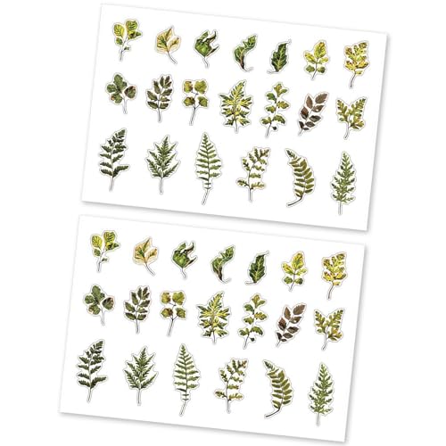 QUEENYARD Dekorativer Aufkleber, Pflanzenblatt, Blume, dekorativer Aufkleber, Scrapbooking-Aufkleber für Planer, Tagebücher, Laptops, Handyhülle, Wasserflasche, Kunsthandwerk QUEENYARD Dekorativer Aufkleber, Pflanzenblatt, Blume, dekorativer Aufkleber, Scrapbooking-Aufkleber für Planer, Tagebücher, Laptops, Handyhülle, Wasserflasche, Kunsthandwerk von QUEENYARD