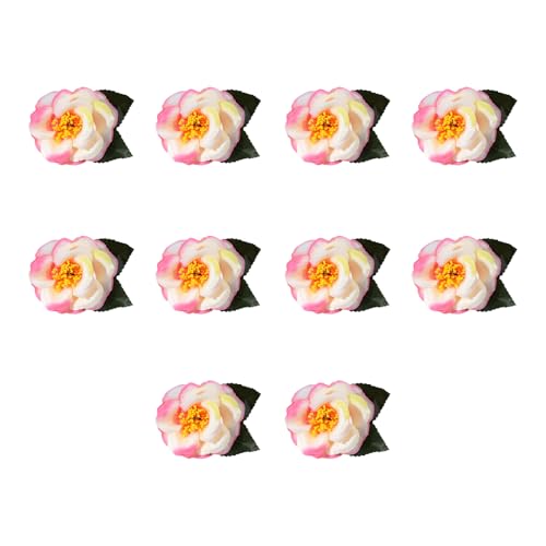 QUEENYARD Künstlicher Blumenkopf, 10 Stück, künstliche Blumen, kleine Blütenköpfe für Hochzeitsblumenarrangements, Nähen, Basteln, Kleidung, Kuchendekoration von QUEENYARD