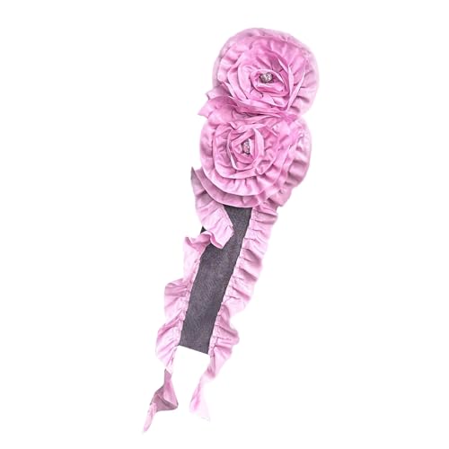 QUEENYARD Nähapplikation, Blume, gerüschte Applikation, Stoffflicken für Hochzeitskleid, Abendkleid, Verzierung von QUEENYARD