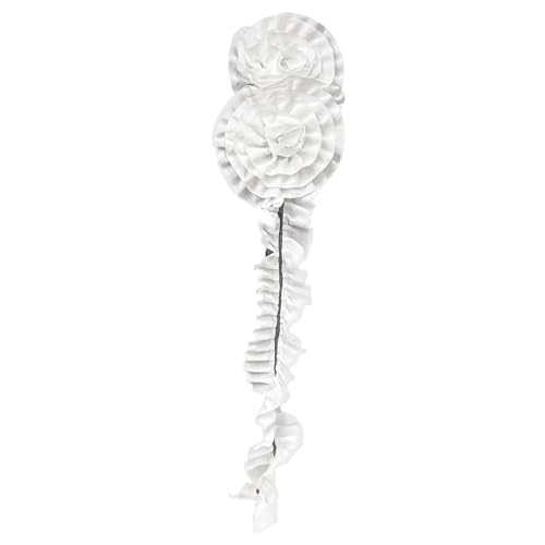 QUEENYARD Nähapplikation, Blume, gerüschte Applikation, Stoffflicken für Hochzeitskleid, Abendkleid, Verzierung von QUEENYARD
