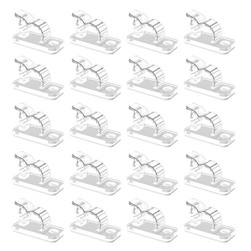 QUEENYARD Selbstklebende Kabel-Clips, 20 Stück, selbstklebende Kabel-Clips, Kabel-Organizer, selbstklebende Klemmen für einfaches Kabelmanagement in Zuhause und Büro QUEENYARD Selbstklebende Kabel-Clips, 20 Stück, selbstklebende Kabel-Clips, Kabel-Organizer, selbstklebende Klemmen für einfaches Kabelmanagement in Zuhause und Büro von QUEENYARD