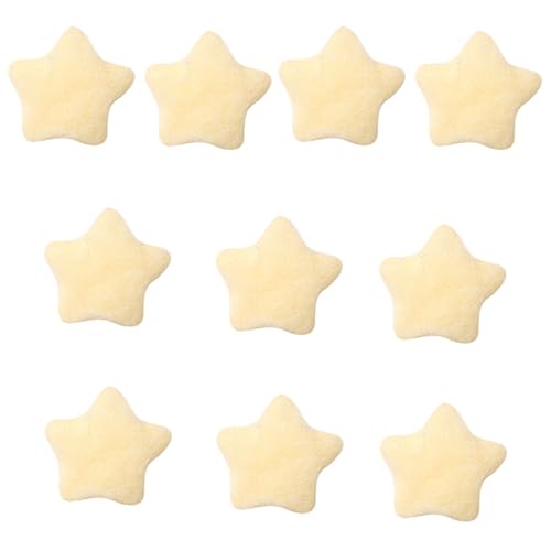 QUEENYARD Stern-Aufnäher, Plüsch-Applikationen, zum Aufnähen, dekorativ, für Haarnadeln, Handyhüllen, Schuhe, Dekorationen, 10 Stück von QUEENYARD