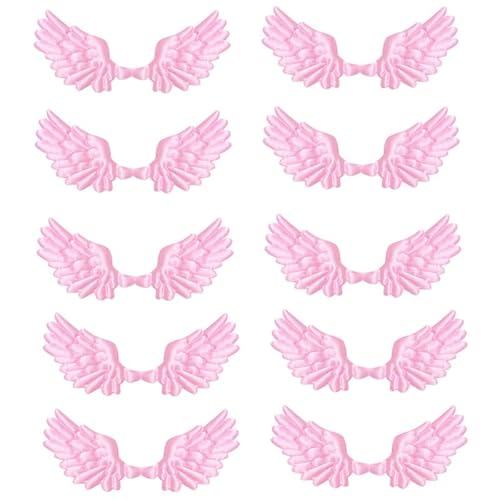 QUEENYARD Stoffflügel-Anhänger, Stoffflügel-Charm, Stoffflügel-Applikationen für handgefertigte Kunst, Handwerk, Heimdekoration, Kleidung, Nähen, Handwerk, 10 Stück von QUEENYARD