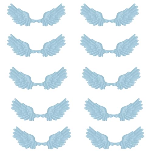 QUEENYARD Stoffflügel-Anhänger, Stoffflügel-Charm, Stoffflügel-Applikationen für handgefertigte Kunst, Handwerk, Heimdekoration, Kleidung, Nähen, Handwerk, 10 Stück von QUEENYARD