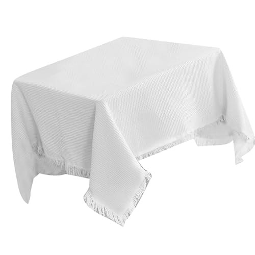 QUEENYARD Tischdecke, Baumwoll-Leinen-Tischdecke, waschbar, knitterfrei, Esstisch-Schonbezug für Küche, Erntedankfest, Weihnachtsdekoration von QUEENYARD