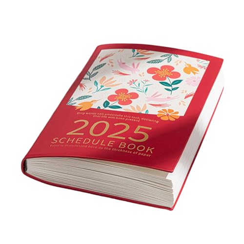 Terminplaner 2025, Notizbuch, Wochen- und Tagesplaner, Journaling-Notizbücher, Effizienz-Notizblöcke für Erwachsene von QUEENYARD