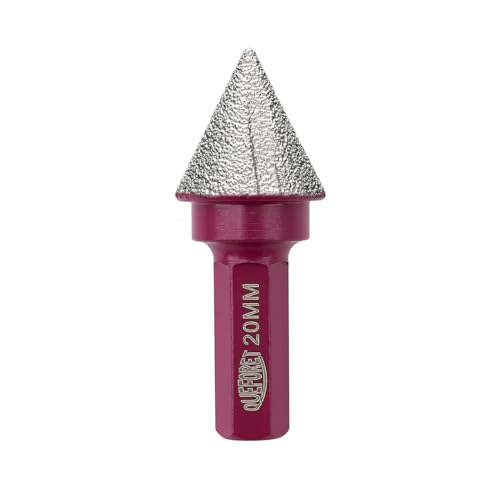 QUEFORET Diamant Fasenfräser 20mm - Fasenbohrer zum Schleifen Runden Vergrößern Trimmen Löcher in Fliesen Keramik Porzellan Marmor Granit, Sechskantschaft QUEFORET Diamant Fasenfräser 20mm - Fasenbohrer zum Schleifen Runden Vergrößern Trimmen Löcher in Fliesen Keramik Porzellan Marmor Granit, Sechskantschaft von QUEFORET