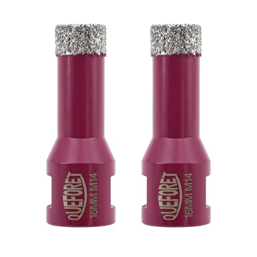 QUEFORET Diamant Fliesenbohrer Set 16mm x M14-2 Stücke Bohrkronen für Fliesen Keramik Porzellan Marmor Granit, für Winkelschleifer QUEFORET Diamant Fliesenbohrer Set 16mm x M14-2 Stücke Bohrkronen für Fliesen Keramik Porzellan Marmor Granit, für Winkelschleifer von QUEFORET
