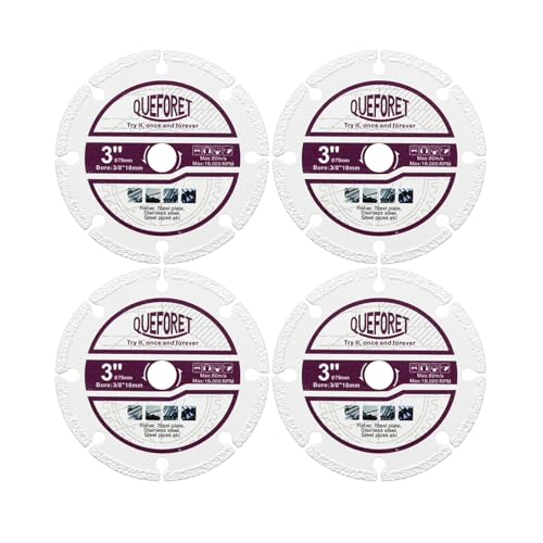 QUEFORET Diamant Trennscheiben für Stahl 75mm 4 Stücke - Scheiben für Edelstahl Inox Bewehrungsstahl, mit 10mm Bohrungsdurchmesser QUEFORET Diamant Trennscheiben für Stahl 75mm 4 Stücke - Scheiben für Edelstahl Inox Bewehrungsstahl, mit 10mm Bohrungsdurchmesser von QUEFORET