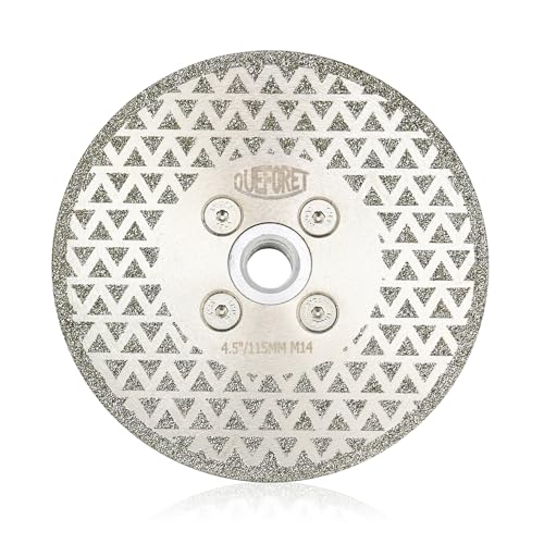 QUEFORET Diamantscheibe und Schleifscheibe 115mm - Trennscheibe für Schneiden und Polieren von Granit Marmor Fliesen Keramik Porzellan Quarz, M14 Flansch QUEFORET Diamantscheibe und Schleifscheibe 115mm - Trennscheibe für Schneiden und Polieren von Granit Marmor Fliesen Keramik Porzellan Quarz, M14 Flansch von QUEFORET