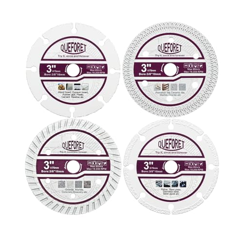 QUEFORET Trennscheiben 75mm 4 Stücke - Hartmetall Scheibe für Holz, Diamant Scheibe für Fliesen, Diamant Scheibe für Beton, Diamant Scheibe für Stahl, 10mm Bohrungsdurchmesser QUEFORET Trennscheiben 75mm 4 Stücke - Hartmetall Scheibe für Holz, Diamant Scheibe für Fliesen, Diamant Scheibe für Beton, Diamant Scheibe für Stahl, 10mm Bohrungsdurchmesser von QUEFORET