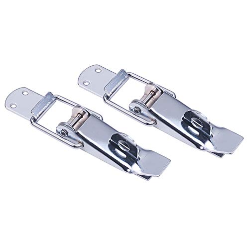 QUEMUONN Haspenschloss, Federriegel, Knebelverschluss, gefederter Knebelverschluss, robuste Haspe, 2-teiliger Metallzug QUEMUONN Haspenschloss, Federriegel, Knebelverschluss, gefederter Knebelverschluss, robuste Haspe, 2-teiliger Metallzug von QUEMUONN