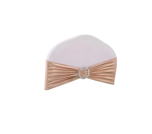 QUEMUONN Stuhlschärpen, Glänzende metallische Stuhlknotenbänder mit runder Schnalle for Partybankette for Hochzeiten von QUEMUONN