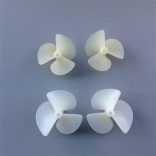 QUENPE 2 Paar Dreiblatt-Propeller, CW-CCW-Propeller, vollständiger Immersionspropeller for RC-Boote, Verbindungsteile, 2,0 mm Loch, D36 mm/D42 mm Modellschiffpropeller (Color : D36mm) von QUENPE