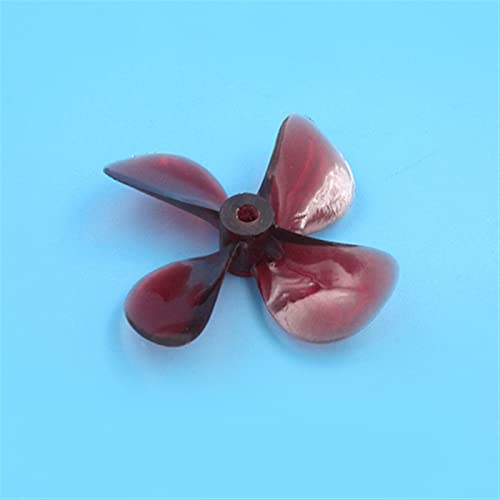 QUENPE D60mm Vierblattpropeller, vollständig eingetaucht, 60mm Kunststoffpropeller CW CCW Requisiten in 4mm Loch for RC Boote Modellschiffpropeller (Color : 1PC CCW) von QUENPE