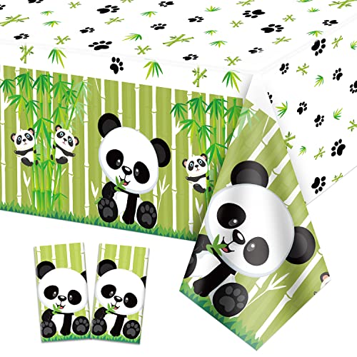 2 Pack Panda Thema Tischdecken, 220x130cm niedlichen Panda Rechteck Tischdecke, Panda Thema Dekorationen für Kindergeburtstag Party, Panda Partyzubehör, Baby-Dusche Party Dekorationen 2 Pack Panda Thema Tischdecken, 220x130cm niedlichen Panda Rechteck Tischdecke, Panda Thema Dekorationen für Kindergeburtstag Party, Panda Partyzubehör, Baby-Dusche Party Dekorationen von QUERICKY