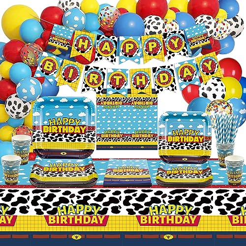 Geburtstagsparty-Dekorationen, inklusive Banner, blauer Himmel-Tischdecke, Luftballons, Pappteller, Servietten, Pappbecher, Geburtstagszubehör für Kinder, Jungen, Mädchen, Geburtstagsparty Geburtstagsparty-Dekorationen, inklusive Banner, blauer Himmel-Tischdecke, Luftballons, Pappteller, Servietten, Pappbecher, Geburtstagszubehör für Kinder, Jungen, Mädchen, Geburtstagsparty von QUERICKY