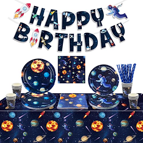 Outer Space Geburtstag Party Dekorationen, umfassen alles Gute zum Geburtstag Banner, Raum Papier Teller, Tischdecke, Servietten, Tassen für Kinder Geburtstagsparty Sonnensystem Thema Party, für 20 Outer Space Geburtstag Party Dekorationen, umfassen alles Gute zum Geburtstag Banner, Raum Papier Teller, Tischdecke, Servietten, Tassen für Kinder Geburtstagsparty Sonnensystem Thema Party, für 20 von QUERICKY