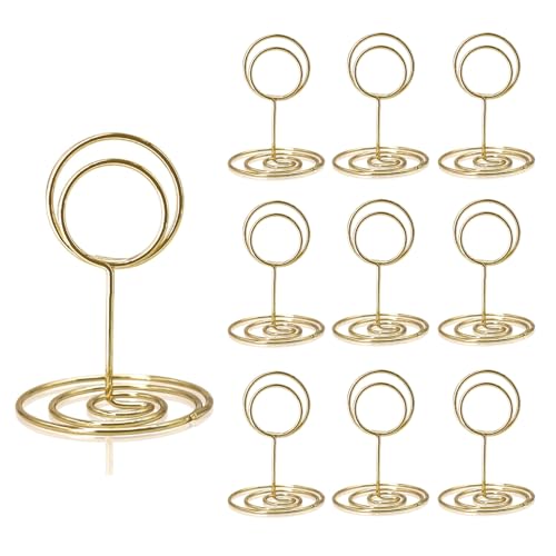 Tischnummernhalter, Tischkartenhalter für Tische, Draht-Tischnummernständer für Hochzeit, Party, Abschlussfeier, Empfang, Restaurant, Büro, Karten, Namen, Memo, Bild, Fotoständer, 25 Stück (5 x 3,5 cm Tischnummernhalter, Tischkartenhalter für Tische, Draht-Tischnummernständer für Hochzeit, Party, Abschlussfeier, Empfang, Restaurant, Büro, Karten, Namen, Memo, Bild, Fotoständer, 25 Stück (5 x 3,5 cm von QUIIEOSKIA