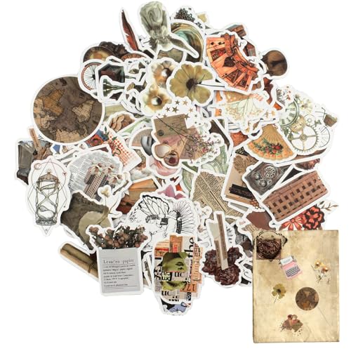 110 Stück Vintage Sticker, Sticker ästhetisch, Scrapbooking, für Tagebuch Album Notizbuch Scrapbook 110 Stück Vintage Sticker, Sticker ästhetisch, Scrapbooking, für Tagebuch Album Notizbuch Scrapbook von QUIIEOSKIA