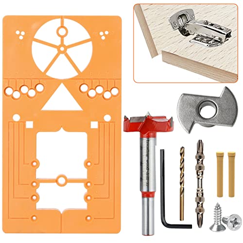 Scharnierbohrer Set Forstnerbohrer 35mm Bohrschablone Topfscharnier Topfscharnier Schablone Bohrschablone Steckdose Topfband Bohrschablone Für Schrankscharniere Und Montageplatten Scharnierbohrer Set Forstnerbohrer 35mm Bohrschablone Topfscharnier Topfscharnier Schablone Bohrschablone Steckdose Topfband Bohrschablone Für Schrankscharniere Und Montageplatten von QUKLOGEN