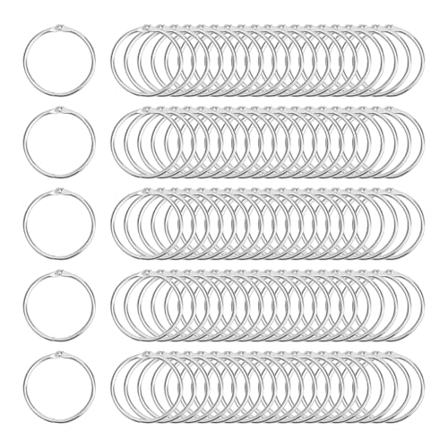 QUMENEY 150 Stück Binderringe für lose Blätter 35 mm Metall-Buchringe silberfarbene Karteikarte für Lernkarten Papiere Schlüsselanhänger Büro Memos Schule Zuhause QUMENEY 150 Stück Binderringe für lose Blätter 35 mm Metall-Buchringe silberfarbene Karteikarte für Lernkarten Papiere Schlüsselanhänger Büro Memos Schule Zuhause von QUMENEY